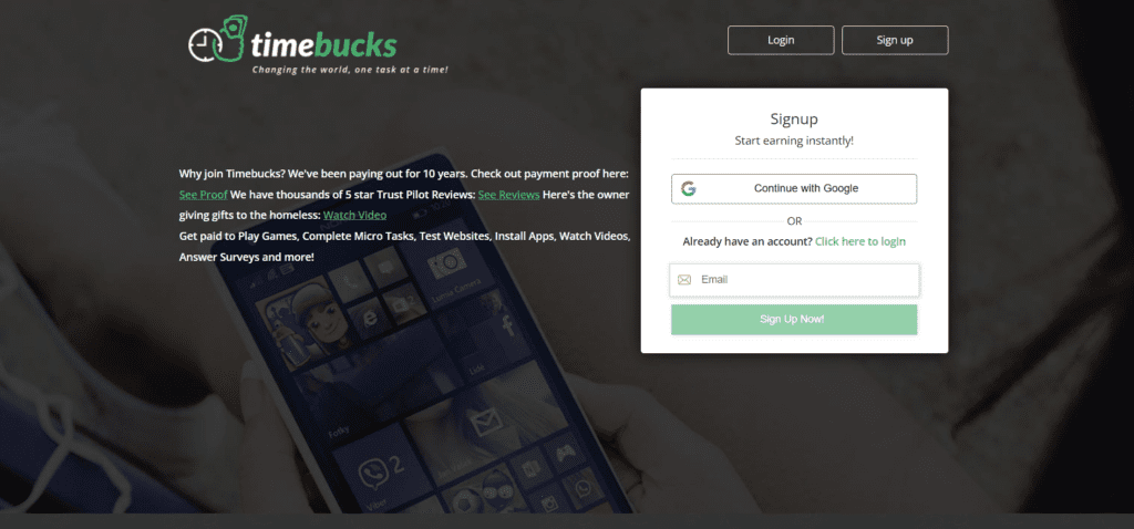 Timebucks micro task 