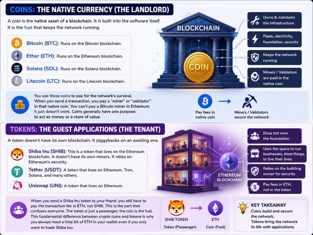 coins vs tokens explained