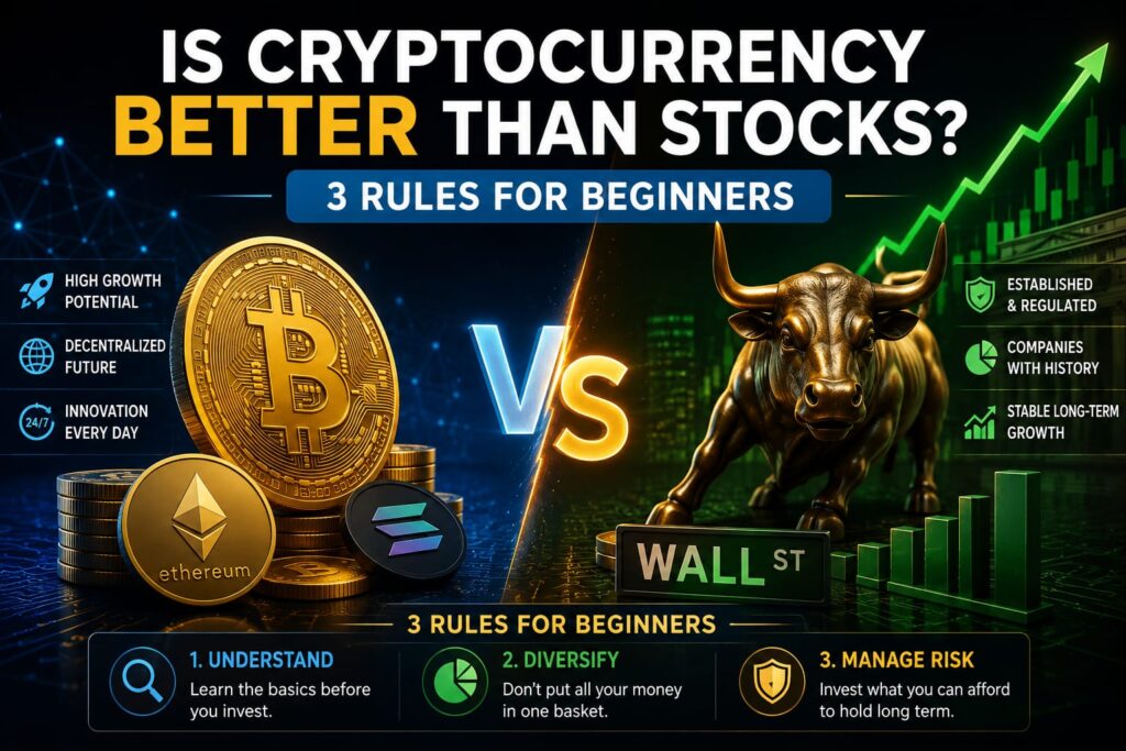 cryptocurrency better than stocks?