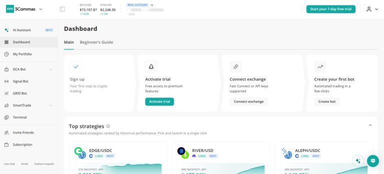 7 Best Crypto Trading Bots for Beginners in 2026 (No Coding Needed) 3 3 commas one of the best crypto trading bots for beginners