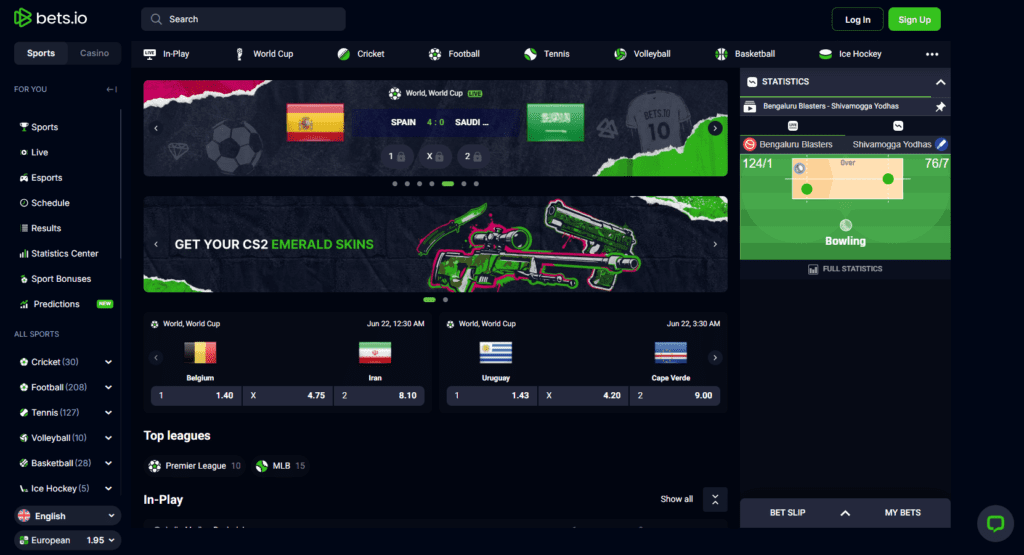 bets.io sports betting markets