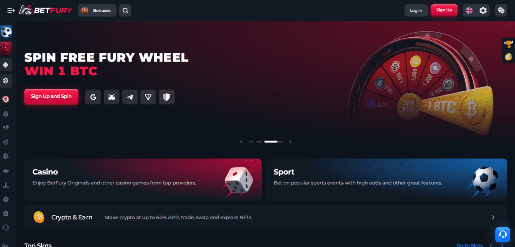 betfurry casino user interface
