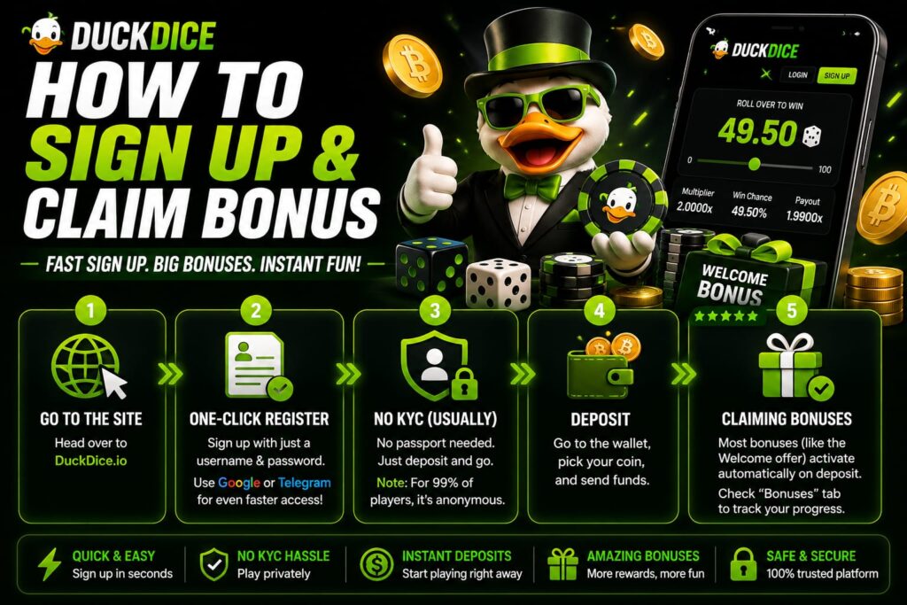 duckdice online casino review sign up and claim bonus