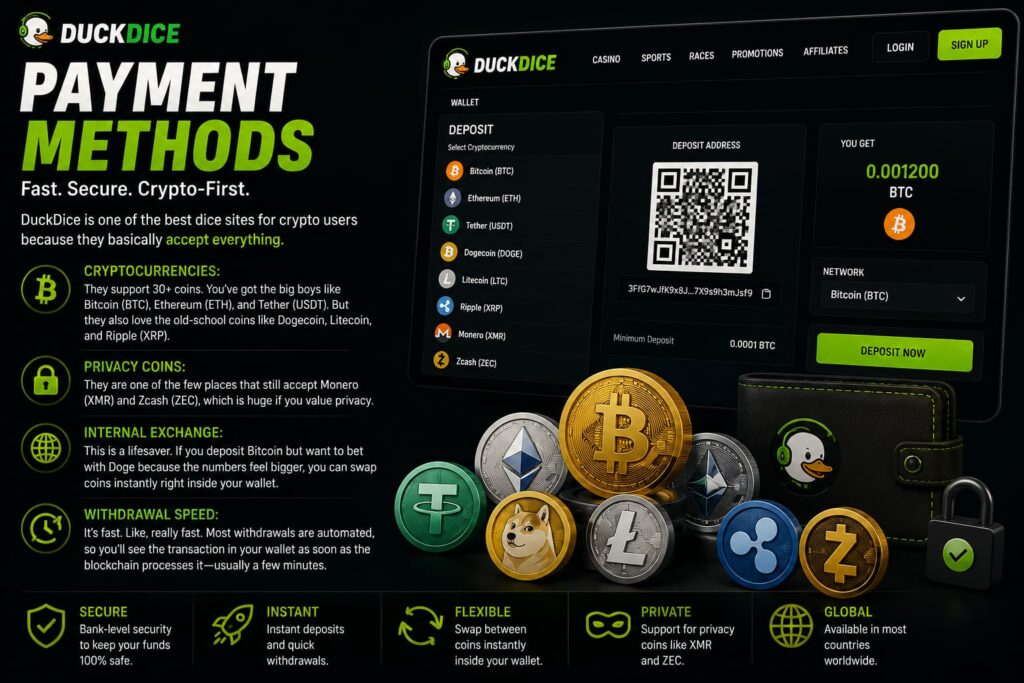 duckdice online casino review payment methods