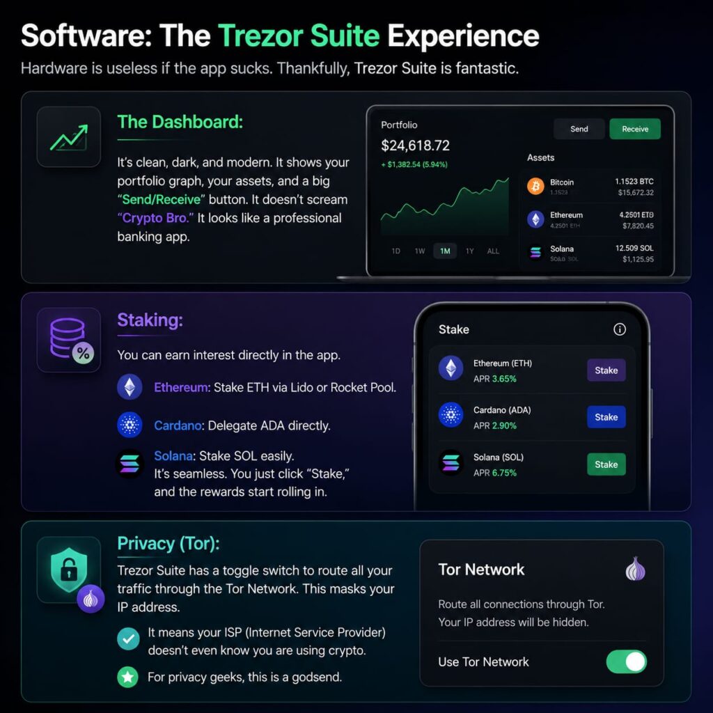 software : the trezor suite experience 