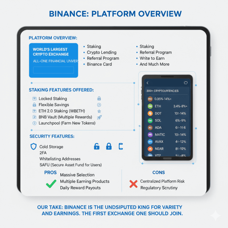 binance one of the Best crypto staking platforms. 