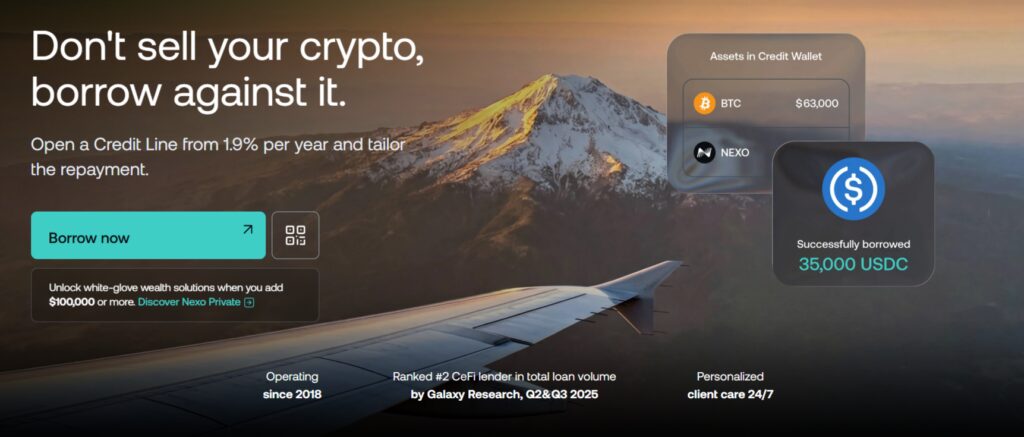 nexo one of the best crypto lending platforms