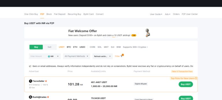 bybit one of the best p2p cryptocurrency exchange