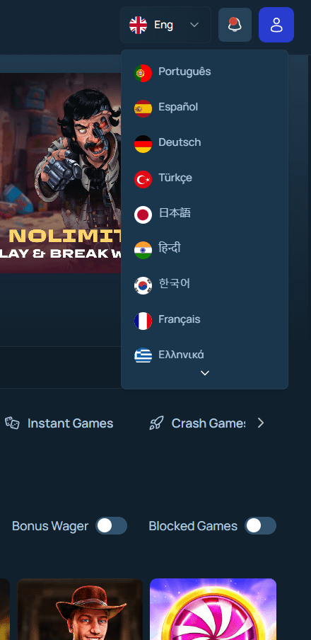FortuneJack language support and global accessibility