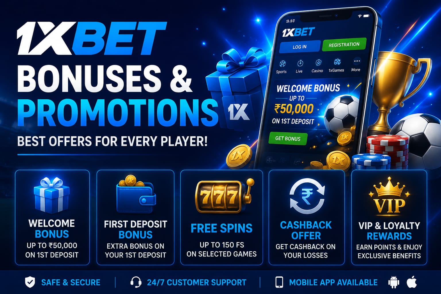 1xbet sports betting site review 2026 bonuses promotions and free spins vip rewards